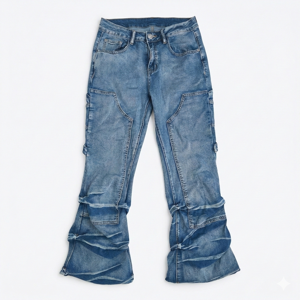 SHEIN Light Blue Wide Leg Jeans - Picture 1 of 9